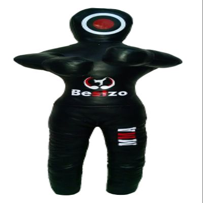 Bestzo MMA Grappling Dummy,Brazilian Jiu Jitsu Dummy,Wrestling Grappling BJJ Dummy, Judo Punching Bag, Throwing Dummy for Karate,Boxing Training BlackBlack Synthetic Leather- 59 inches