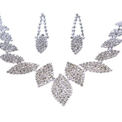 CharmingBridal Necklace Earrings Leaves Wedding Bridesmaid Jewelry Sets J16