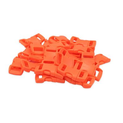 Paracord Planet Bulk Quantity - 3/8 Inch Contoured Quick Side Release Plastic Buckle Snap Clasp Available in and Quantities (500 Pack, Orange)