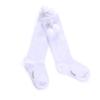 Pettigirl Baby Girl Handmade Knee-Length Stretch Socks with Pom Decoration, White, 1 year view 1