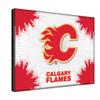 Calgary Flames 15" x 20" Officially Licensed Logo Canvas by the Holland Bar Stool Co. view 2