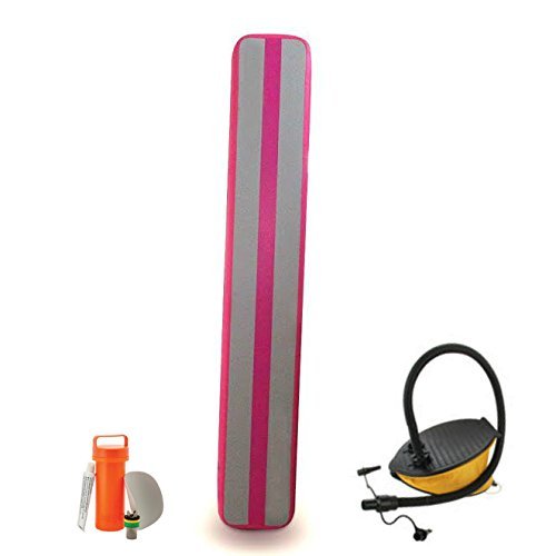 Twist Athletics Mats Gymnastics Air Balance Beam Inflatable Practice Training Mat (Pink, 17 Feet Long)