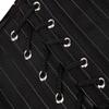 GSHappyGo Gothic Office Stripes Suit Corset and Skirt Set Basques Lingerie Black XL view 2