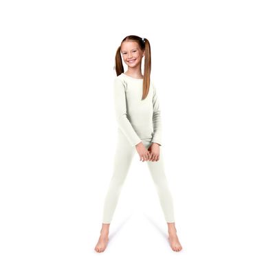 Rocky Thermal Underwear Kids Girls Thermal Underwear Set Long Johns kid Thermals Kid Base Layer kids thermals top bottom set, White, Small, Standard-185 GSM, THERMALS SET
