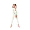 Rocky Thermal Underwear Kids Girls Thermal Underwear Set Long Johns kid Thermals Kid Base Layer kids thermals top bottom set, White, Small, Standard-185 GSM, THERMALS SET view 1