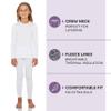 Rocky Thermal Underwear Kids Girls Thermal Underwear Set Long Johns kid Thermals Kid Base Layer kids thermals top bottom set, White, Small, Standard-185 GSM, THERMALS SET view 2