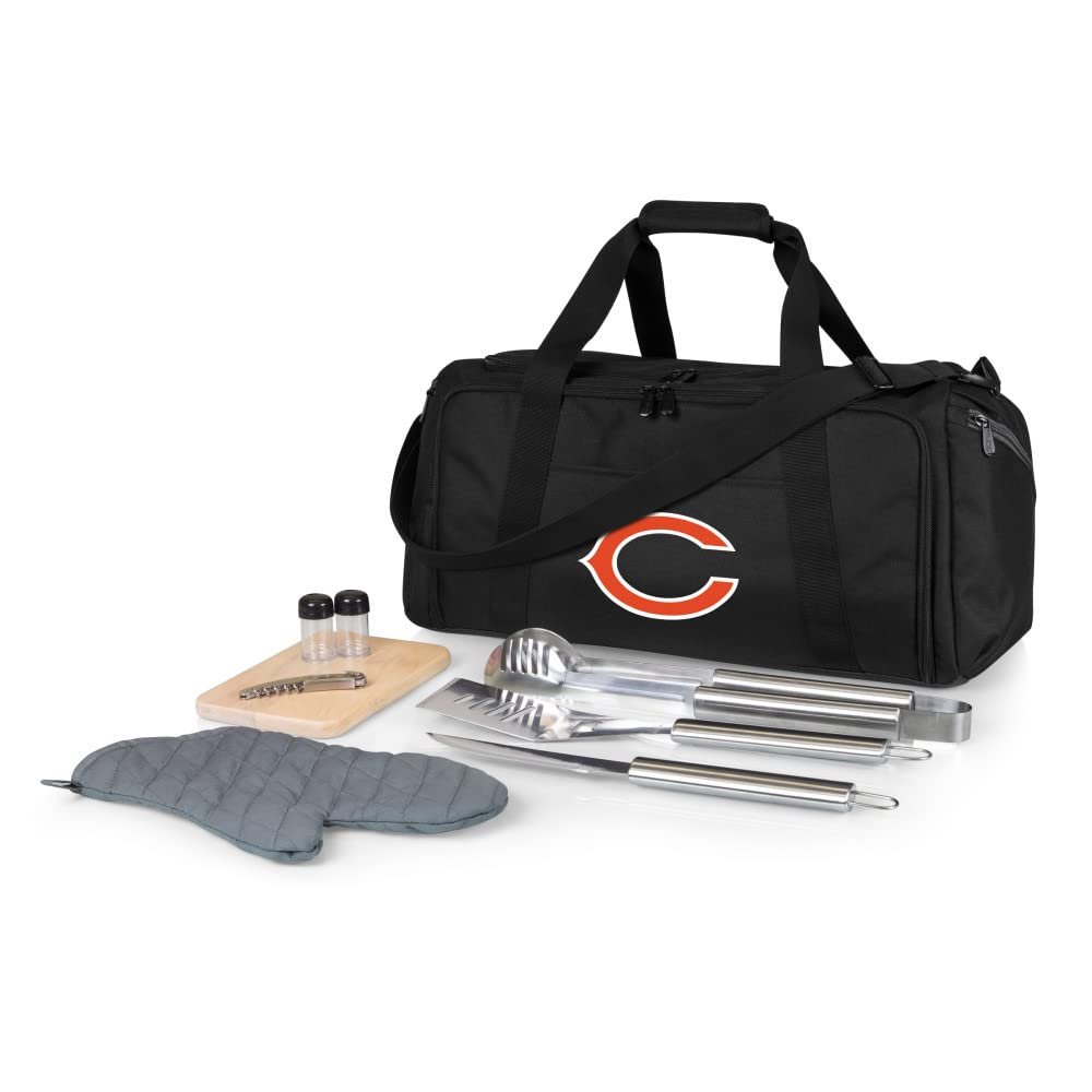 PICNIC TIME Black Chicago Bears BBQ Kit Cooler