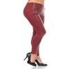 Sexy Women's PU Skinny Pants Faux Leather Leggings (Medium, Red) view 3