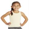 Cutie Patootie - Girls - Solid Racerback with Lace Back Tank - 5 - Beige view 1