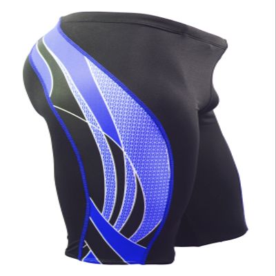 Adoretex Men's Side Wings Jammer Swimsuit (MJ009) - Black/Blue - 24