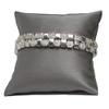 888 Display, USA - 4-pieces Bracelet Watch Pillow Jewelry Displays (3" x 3", Steel Grey Faux Leather) view 1