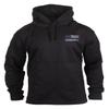 Rothco Conceal-Ops Thin Blue Line Hoodie  Tactical Hooded Sweatshirt with Distressed American Flag Graphics (US, Alpha, XX-Large, Regular, Regular, Black) view 1