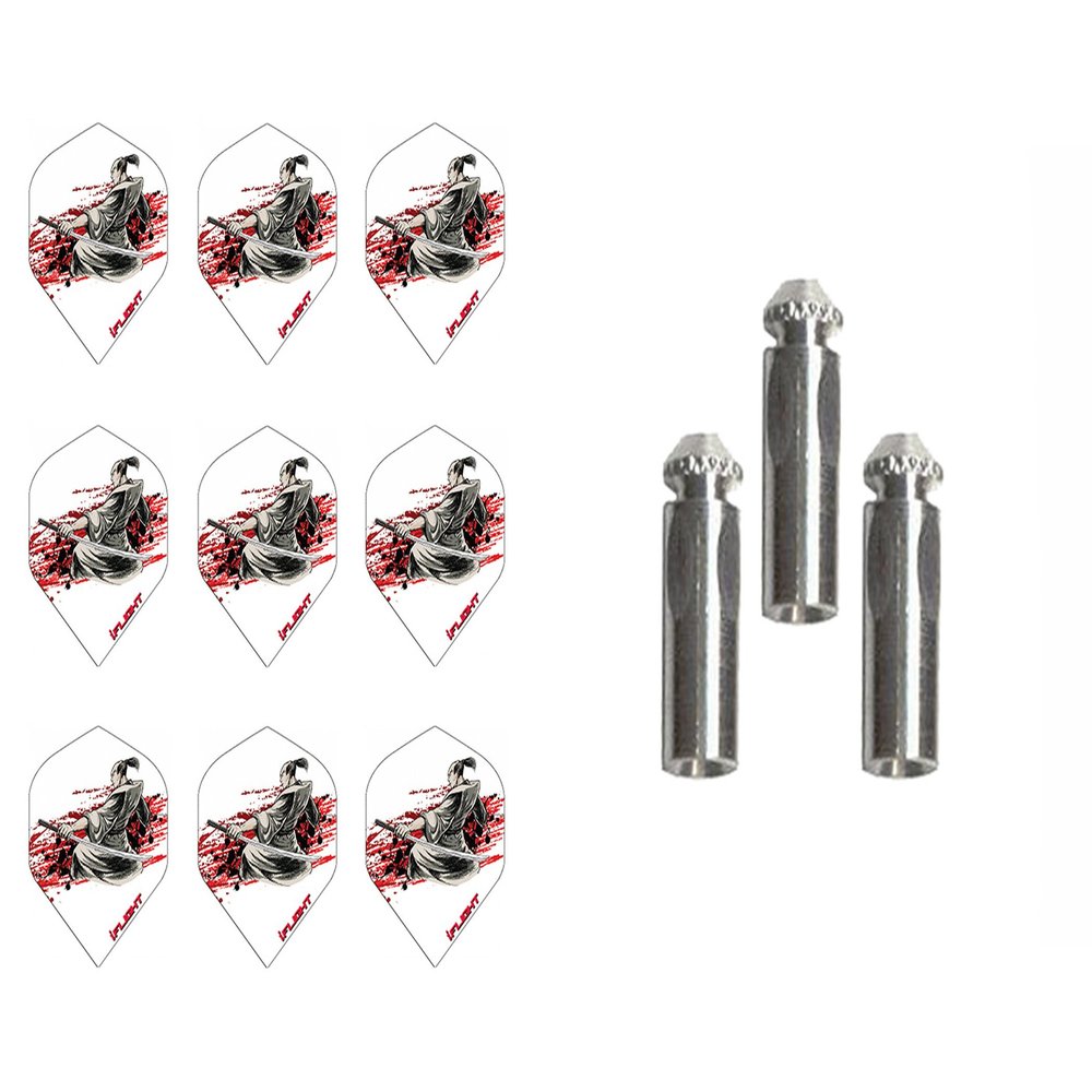 iFlight Ruthless 3 Sets of Standard Dart Flights Plus 1 Set of 3 Aluminum Dart Flight Protectors (Flying Samuri)