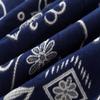 Urban CoCo Women's Fashionable Retro Style Vintage Pattern Tassel Poncho Shawl Cape (Series1-Navy blue) view 2