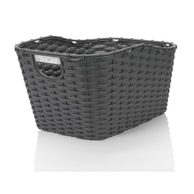 XLC Unisex Adult's BA-B07 Polyrattan Basket, Charcoal, Standard Size