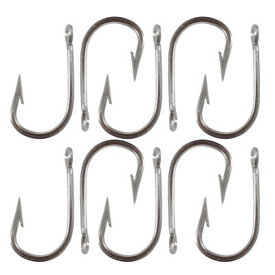10pcs Fish WOW! Swordfish Hook Big Game Southern Stainless Steel Tuna Hooks - Size 12/0