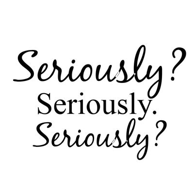Grey's Seriously? Seriously. Meredith Christina Yang 6" Vinyl Sticker Car Decal (6" White)