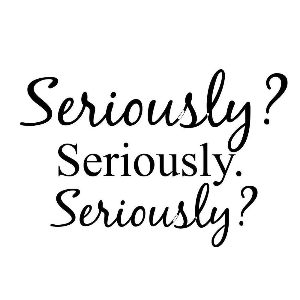 Grey's Seriously? Seriously. Meredith Christina Yang 6" Vinyl Sticker Car Decal (6" White)