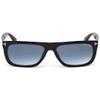 Tom Ford Rectangular Sunglasses TF513 Morgan 01W Black 57mm FT0513 view 2