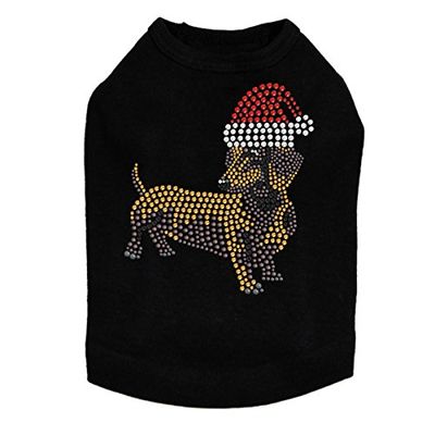 Dog in the Closet, Dachshund # 2 with Santa Hat - Dog Tank