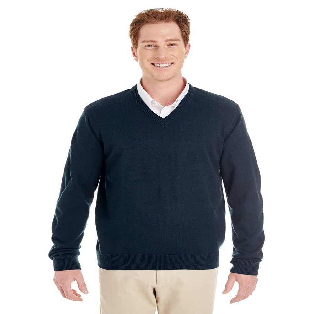 Harriton Men's Pilbloc V-Neck Sweater 2XL DARK NAVY