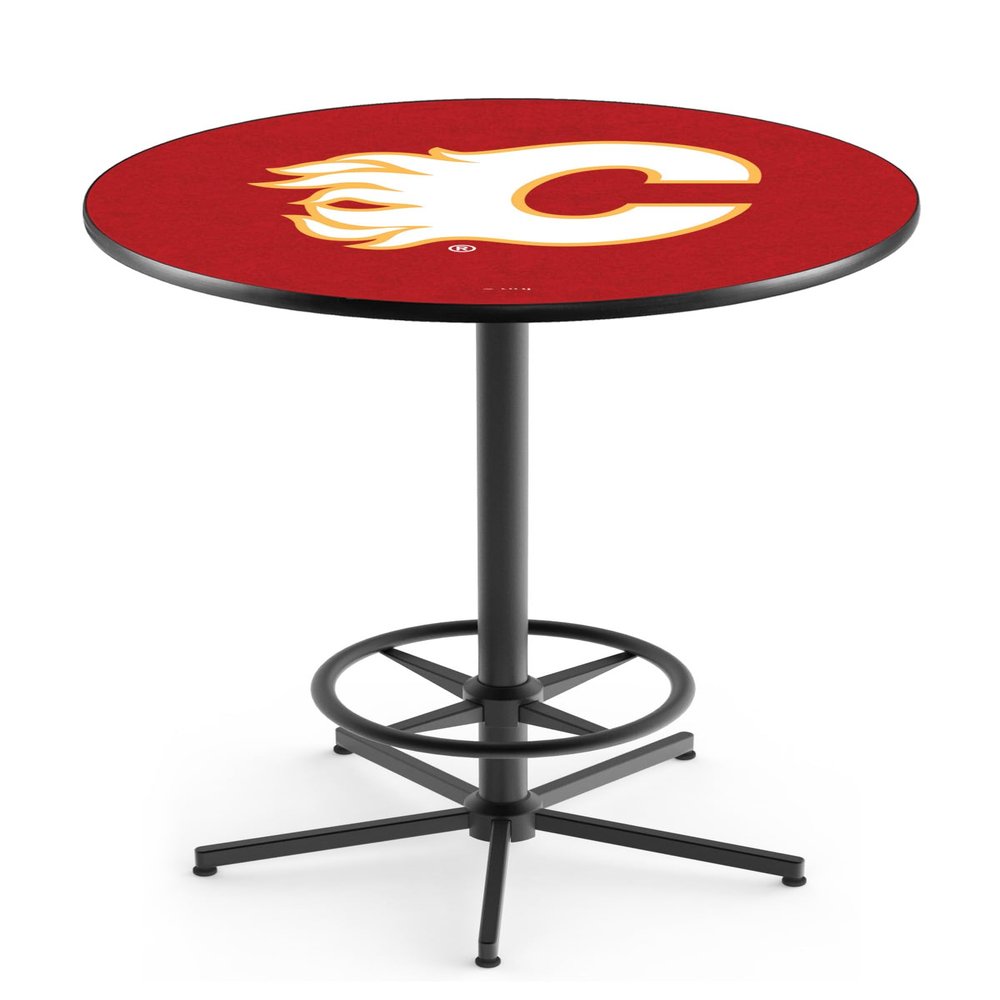 Holland Bar Stool Co. L216-42" Black Calgary Flames Pub Table