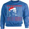 ALLNTRENDS Adult Crewneck Let It Snow Ugly Christmas Sweater Gift (XL, Royal Blue)