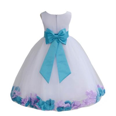 ekidsbridal Wedding Pageant Mixed Petals White Flower Girl Dress Recital Easter Toddler 302t 10