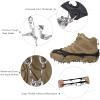 Crampons 19 Spikes with Stainless Steel Chain Ice Snow Grips Traction Cleats System Safe Protect for Walking, Jogging, Climbing, Hiking on Snow and Ice, Boots Chains for Women Men (Black, Large) view 3
