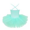 YiZYiF Baby Girls' Sequined Tutu Dancewear Ballet Leotard Party Camisole Dress Turquoise 7-8 view 2