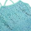 YiZYiF Baby Girls' Sequined Tutu Dancewear Ballet Leotard Party Camisole Dress Turquoise 7-8 view 3