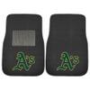 FANMATS 20572 Oakland Athletics 2-Piece Embroidered Team Logo Car Mat Set, Front Row Automotive Floor Mats view 1