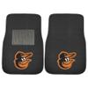 FANMATS 20565 Baltimore Orioles 2-Piece Embroidered Team Logo Car Mat Set, Front Row Automotive Floor Mats view 1