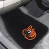 FANMATS 20565 Baltimore Orioles 2-Piece Embroidered Team Logo Car Mat Set, Front Row Automotive Floor Mats view 2