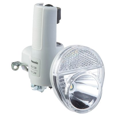 Panasonic NSKL138-N LED Power Generation Lamp, Wide LED, Bicycle, Gray, W 2.3 x D 5.0 x 4.1 inches (58 x 128 x 105 mm)