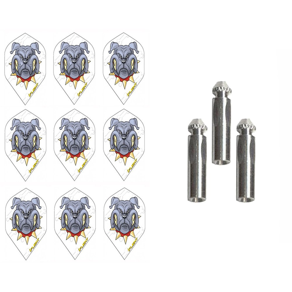iFlight Ruthless 3 Sets of Standard Dart Flights Plus 1 Set of 3 Aluminum Dart Flight Protectors (Bulldog)
