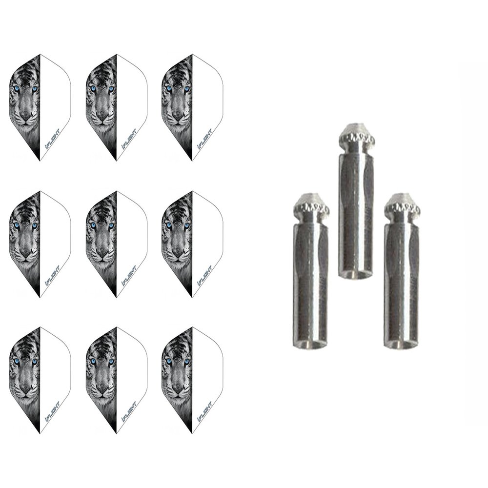 iFlight Ruthless 3 Sets of Standard Dart Flights Plus 1 Set of 3 Aluminum Dart Flight Protectors (Tiger)