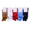 Pettigirl Baby Girl Handmade Knee-Length Stretch Socks with Pom Decoration, Red, 2years view 4