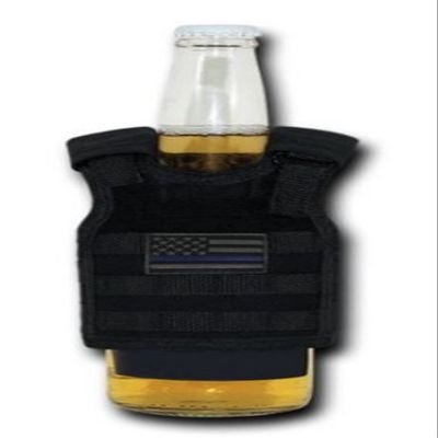 Rapdom Tactical Mini Vest with Thin Blue Line, Black