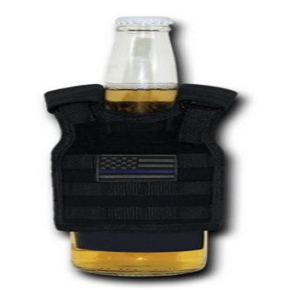Rapdom Tactical Mini Vest with Thin Blue Line, Black