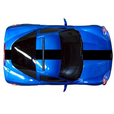 Clausen's World Single 12 Inch Center Vinyl Rally Racing Stripes, Fits Chevy Corvette C6 Stingray, Black Matte