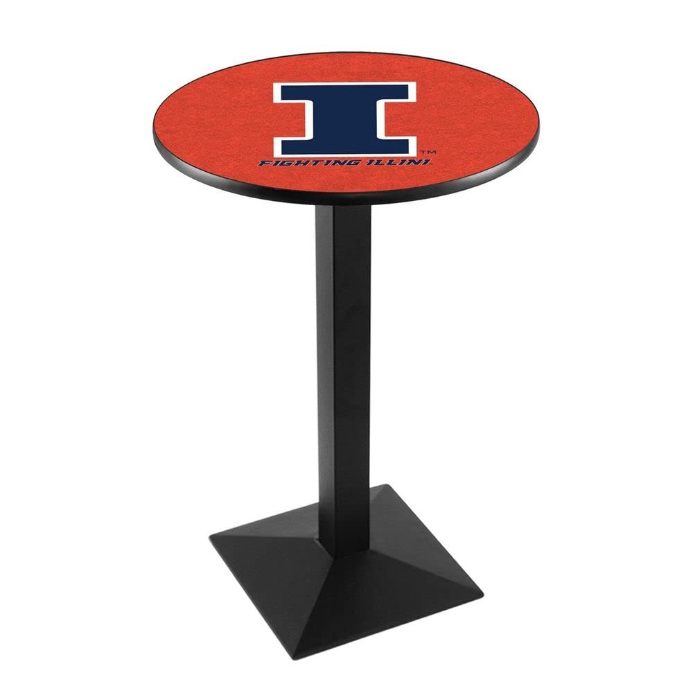 Holland Bar Stool Co. L217-36" Black Wrinkle Illinois Pub Table with 36" Dia. top