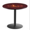 Holland Bar Stool Co. L214-36" Black Wrinkle Louisiana-Monroe Pub Table with 36" Dia. top view 1