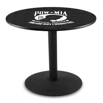 Holland Bar Stool Co. L214-42" Black Wrinkle POW/MIA Pub Table with 36" Dia. top