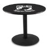 Holland Bar Stool Co. L214-42" Black Wrinkle POW/MIA Pub Table with 36" Dia. top view 1