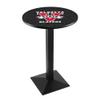 Holland Bar Stool Co. L217-36" Black Wrinkle Valdosta State Pub Table with 36" Dia. top view 1