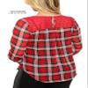 Belle Donne Big Women Tops Blouse Full or 3/4 Sleeve Casual Tunic Plus Size - Red/3X-Large view 2