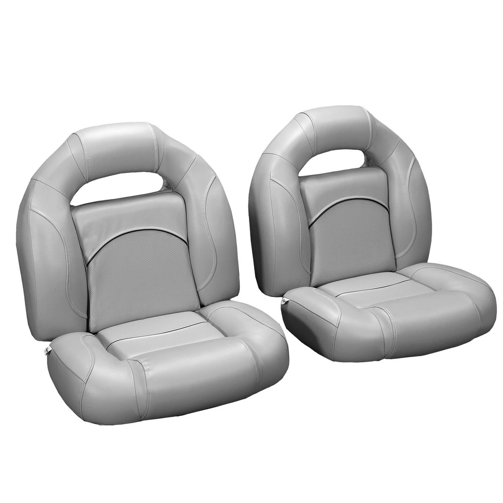 DeckMate 4-Piece Bass Boat Seats (Gray w/Black Accent)