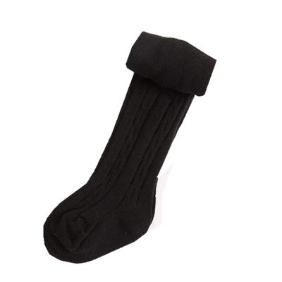 Ding-dong Baby Kid Girl Cotton Tights(Style 1,Black,2-4T)