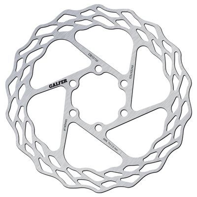 Galfer Wave Route Brake Disc for Bicycle, Man, Men, Disco Wave Ruta, silver, 140 mm